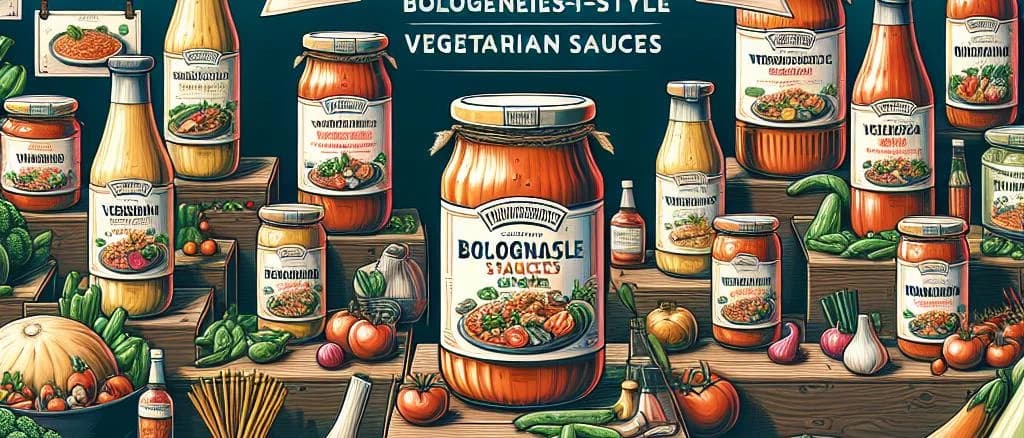 Bolognese-Style Vegetarian Sauces on Wooden Surface
