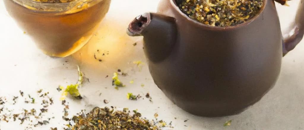 Various brewed green tea without sugar bottles on a natural background