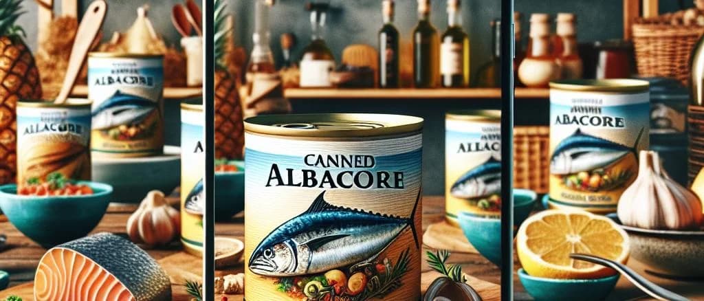 Canned Albacore in Olive Oil Variations on a Wooden Table