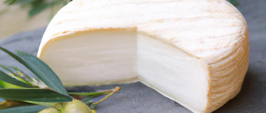 Cheese Buche from Goat's Milk on rustic wooden board with variations