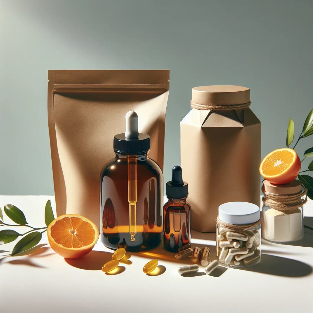 citrus aurantium extract packaging variations on clean background