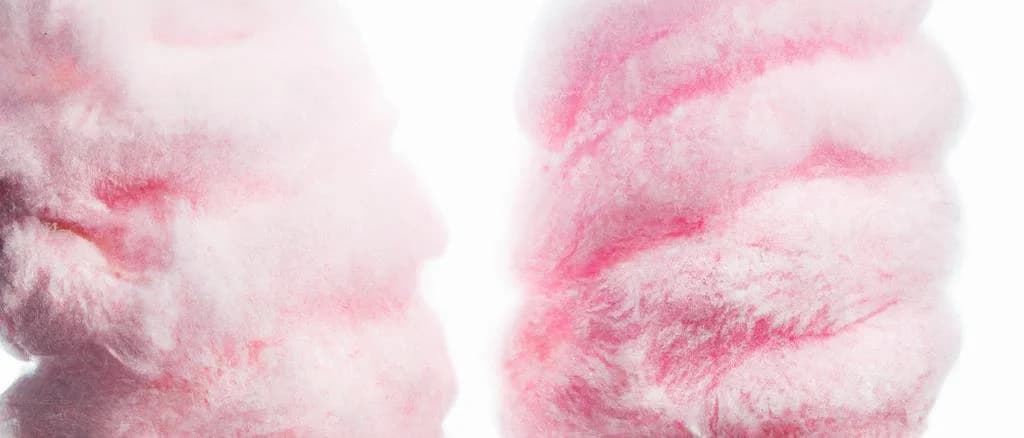 cotton candy sugar variations on colorful backgrounds