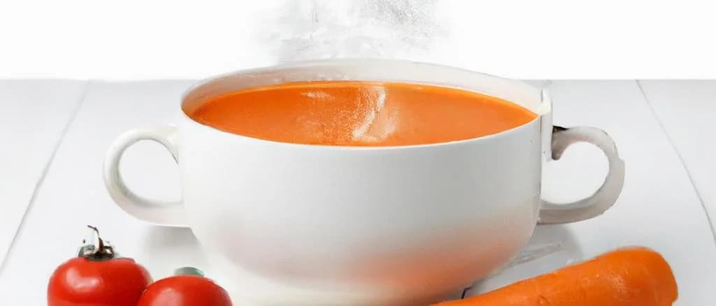 assorted cream of carrot soup in varied packaging with vibrant backgrounds