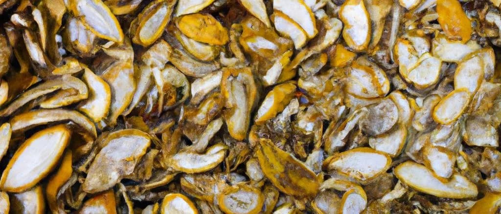 An assortment of Cucurbitacea seeds with diverse packaging on rustic wooden background