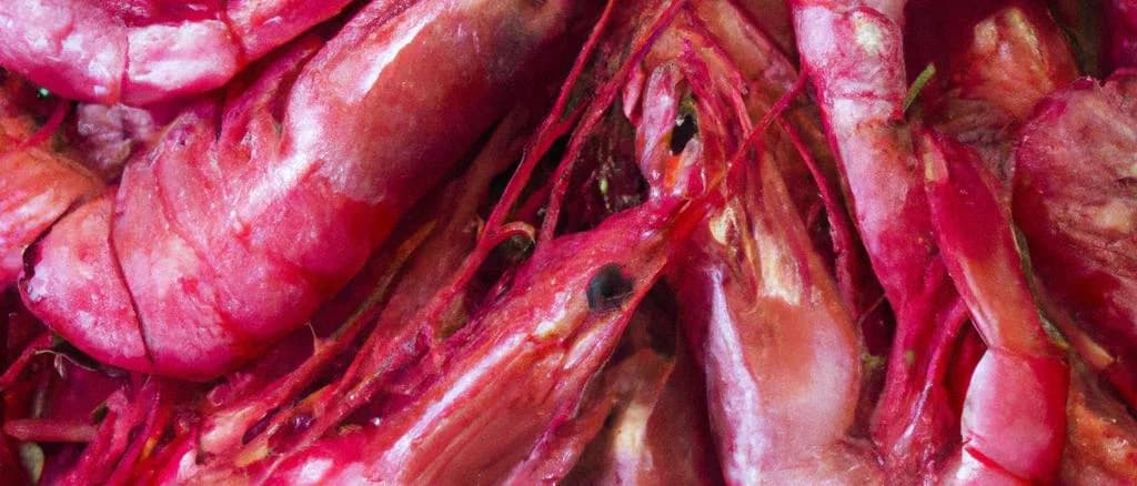 deep water pink shrimps on varying plate designs