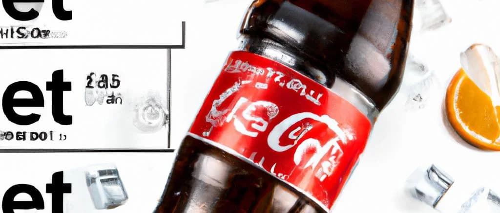 Diet cola soft drink variations with different packaging on a modern background