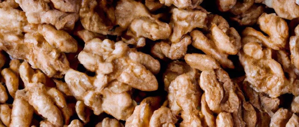 Dried husked walnuts in various packaging options with natural backgrounds