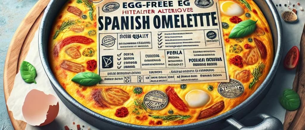 egg-free Spanish omelette variations with packaging options