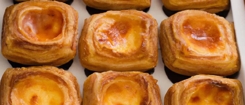 selection of assorted egg yolk pastries with different fillings and packaging