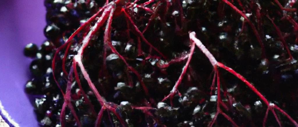 Variety of elderberry products including juice, capsules, and syrup