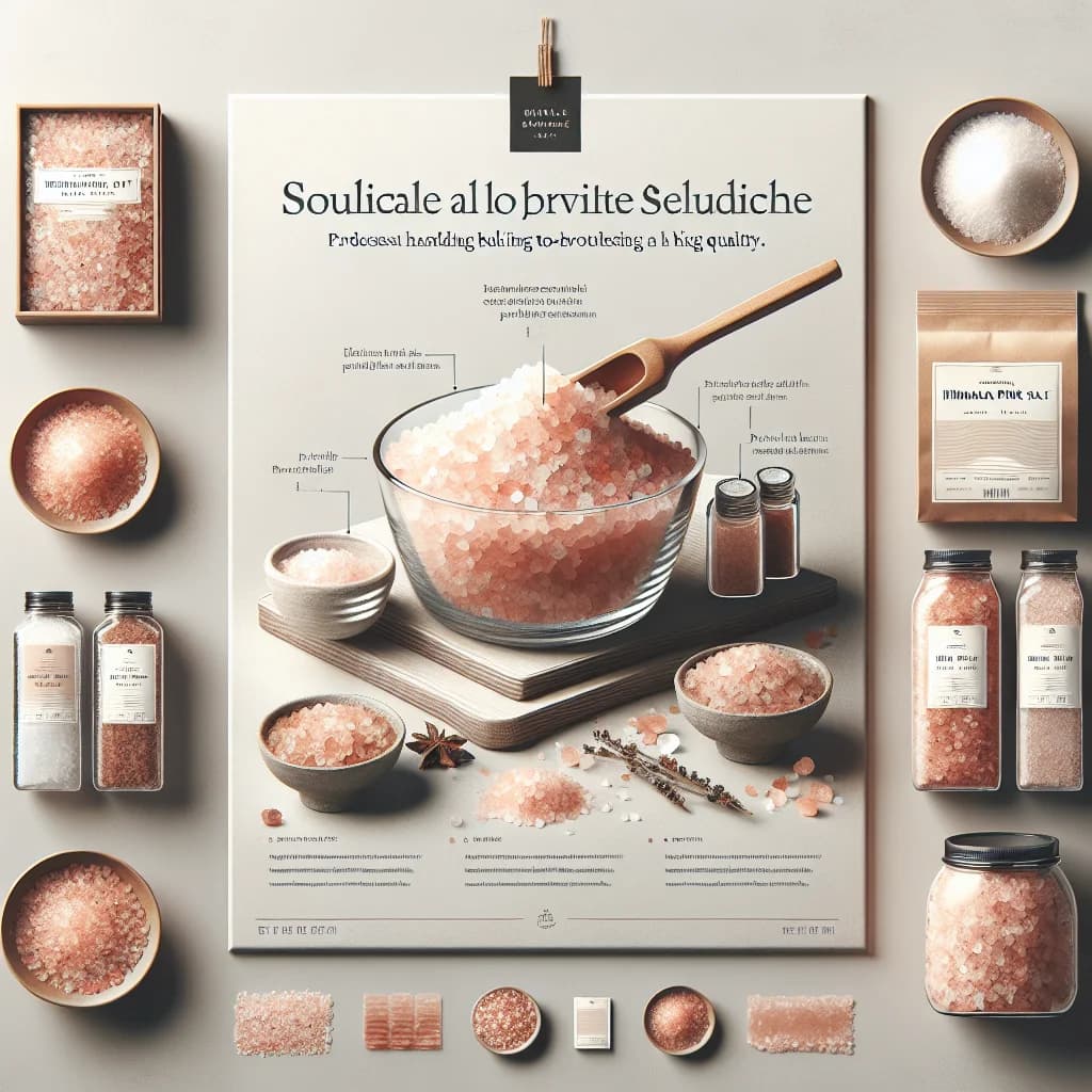 vibrant Himalayan pink salt variations in wholesale packaging on a clean background