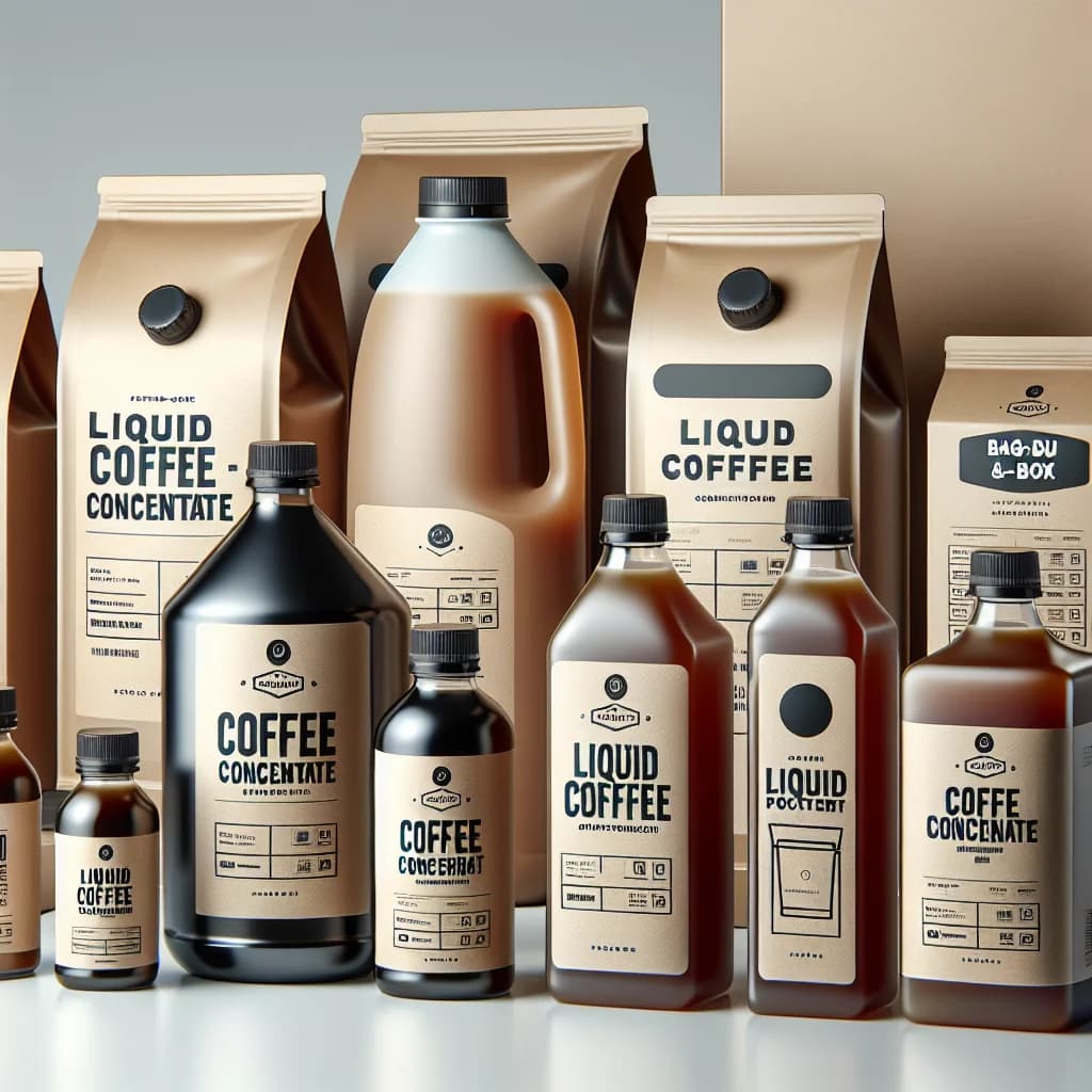 liquid coffee concentrate bottles and packaging variations for B2B buyers