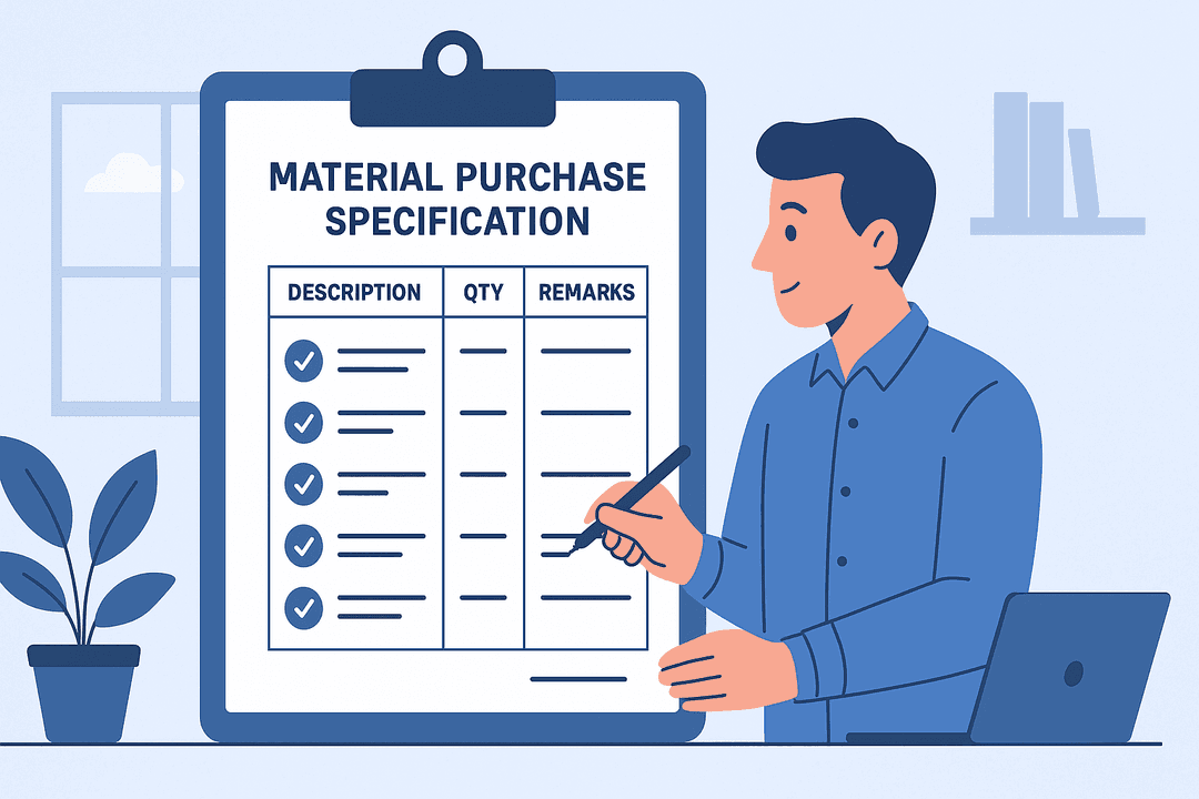 How to Write a Material Purchase Specification (with Sample)