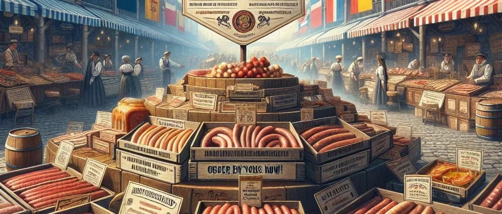 Assortment of Montbéliard Sausages with Packaging Variations