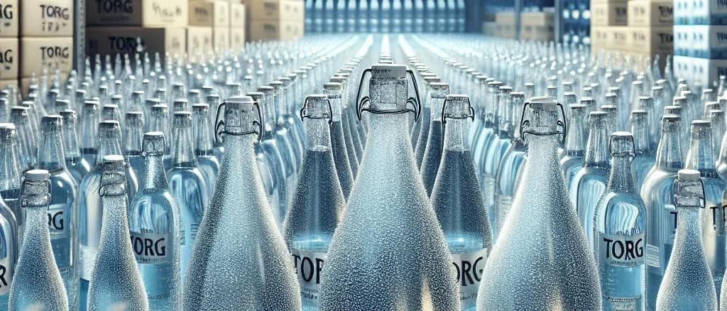 bottled natural mineral water variations with different packaging