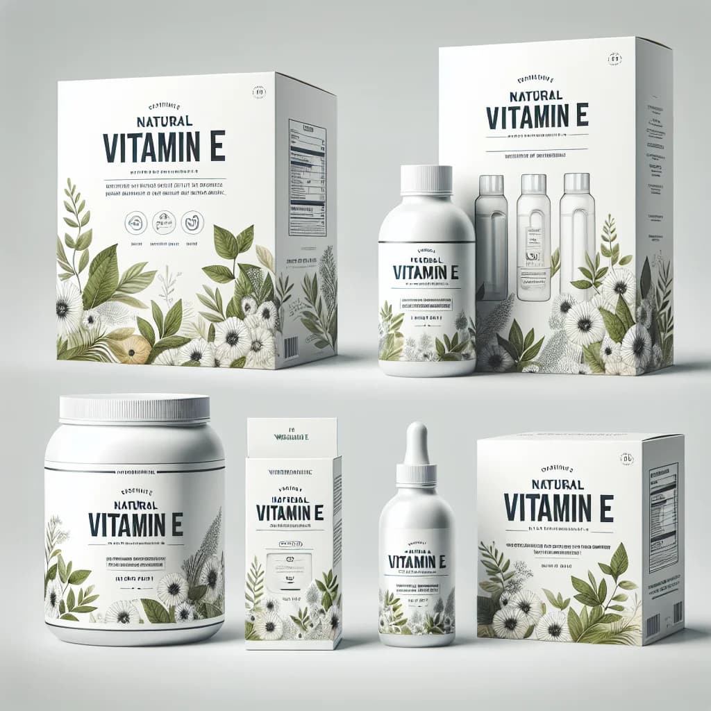 natural vitamin e packaging variations in clean design