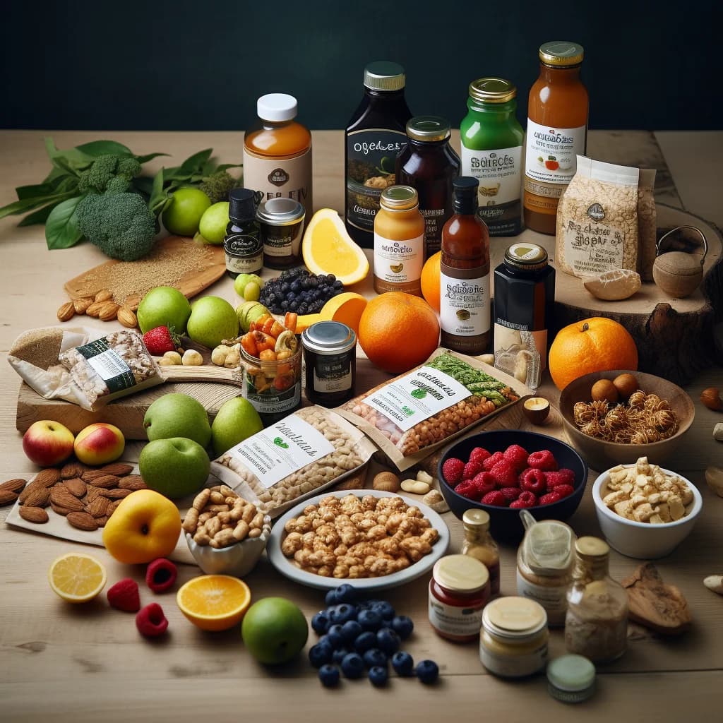 Organic product packaging variations with custom labeling and sustainable materials