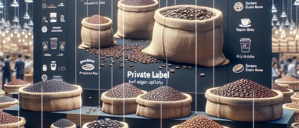 roasted coffee bean packaging with variations