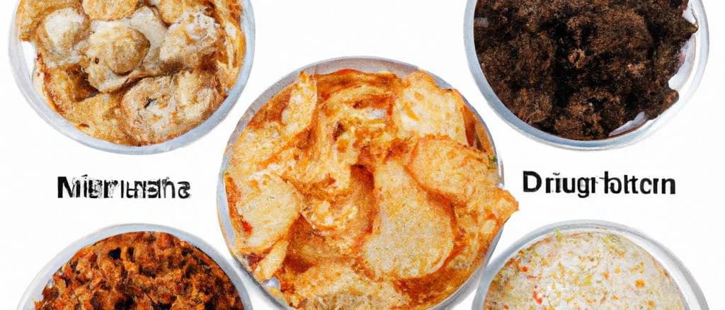 Assorted reduced-fat salty snacks in varied packaging