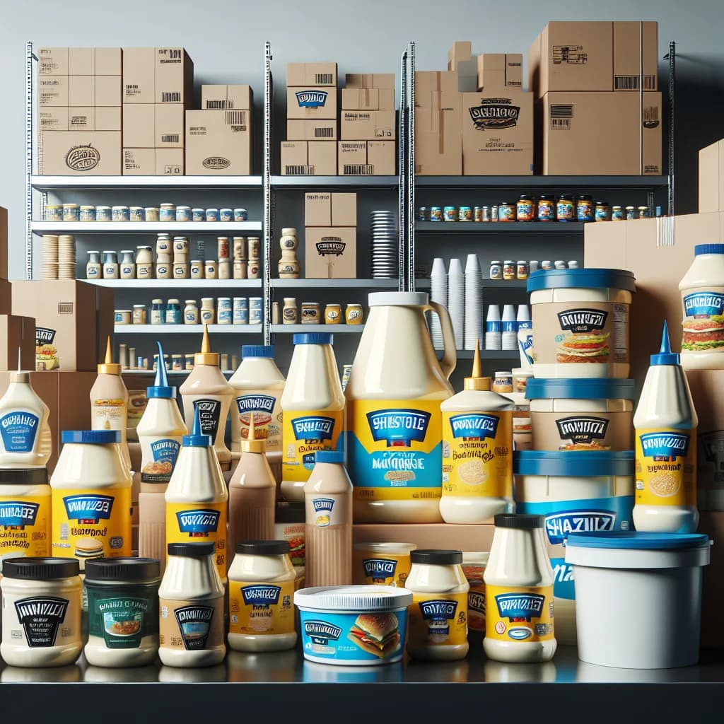 shelf stable mayonnaise in varying packaging for b2b buyers