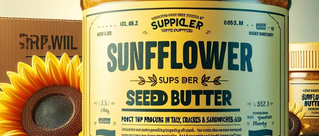 varieties of sunflower seed butter with different packaging on a wooden table