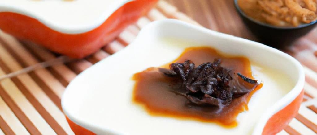 Vanilla soy desserts with diverse packaging on a neutral background