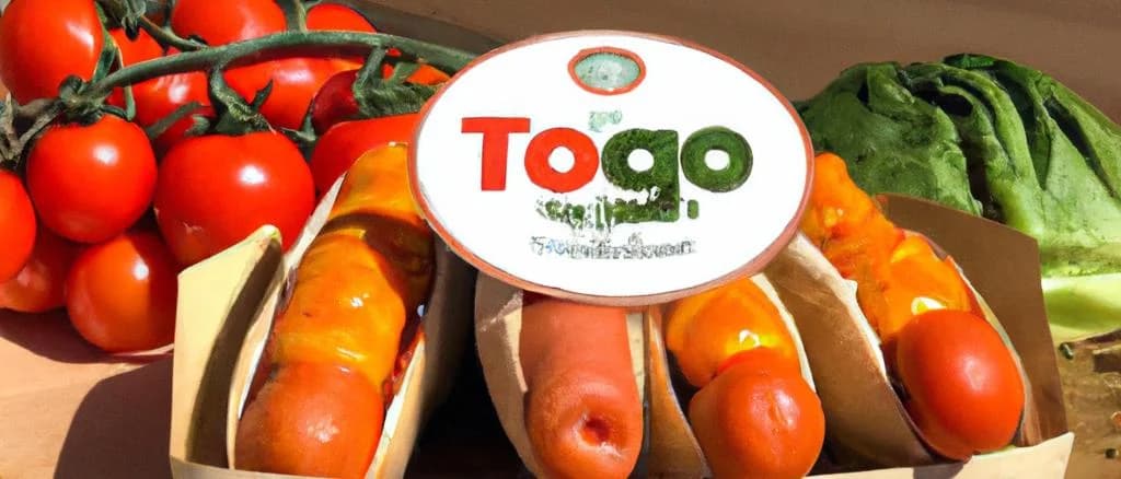 Various vegan hot dog sausages on rustic wooden background, showcasing different packaging and flavors