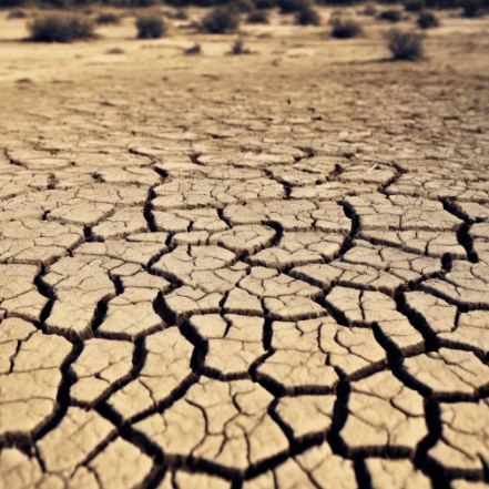 dried soil in a harvest